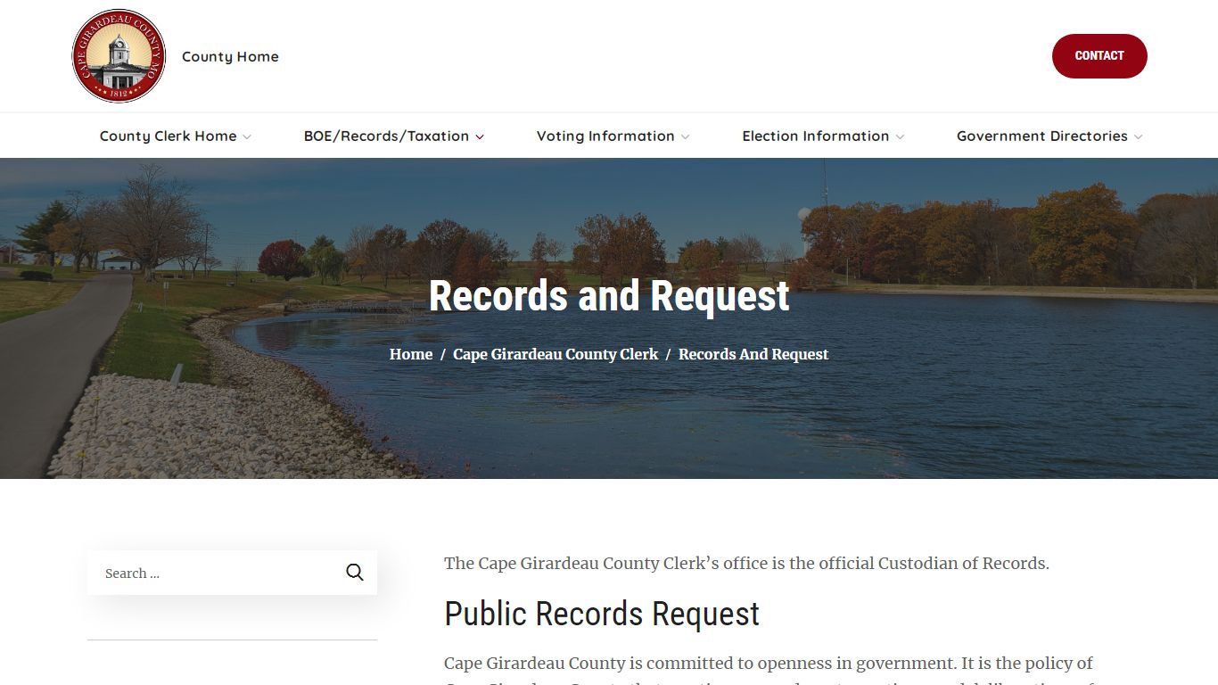 Records and Request - Cape Girardeau County