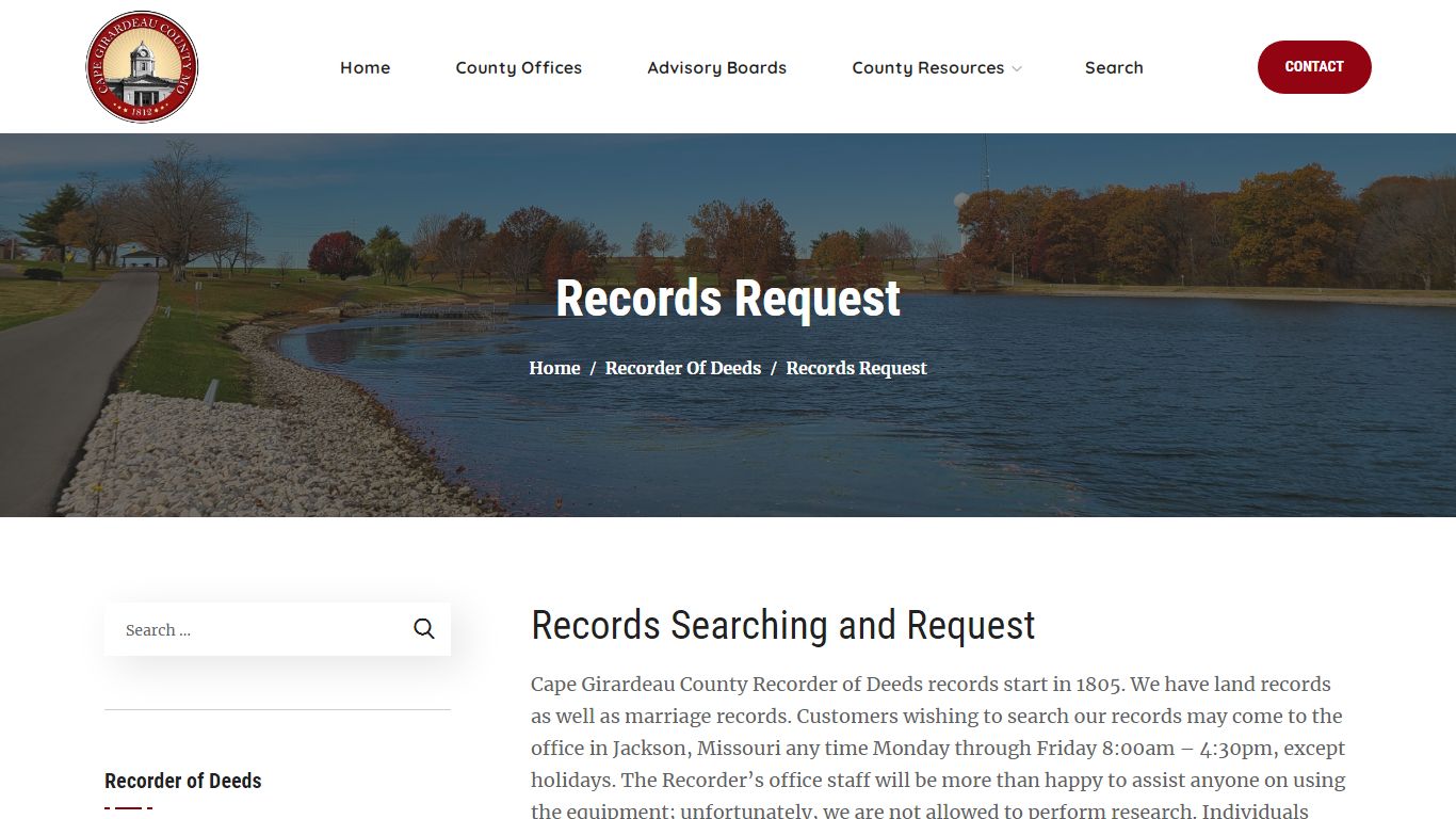 Records Request - Cape Girardeau County